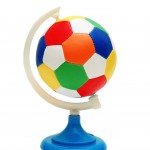Coloured footbal as a globe